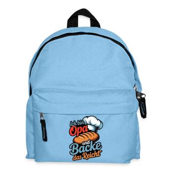 Grandpa Bakes Bread Humor - Kids' Backpack - light blue - Front