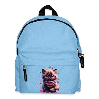 Cozy Kitten Pink Scarf - Kids' Backpack - light blue - Front