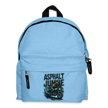 Asphalt Junkie - Motorcycle - Kids' Backpack - light blue - Front