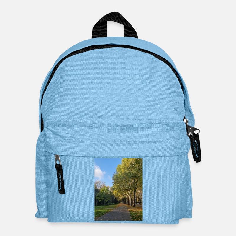 Herbstpfad durch Lauballee - Kinder Rucksack - Hellblau