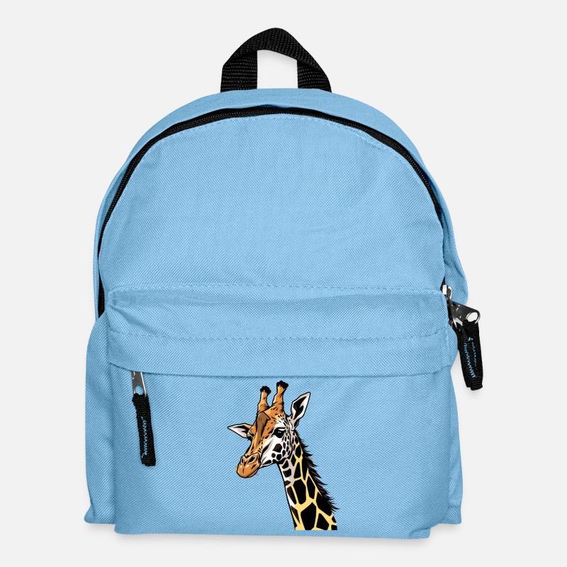 Giraffe - Kinder Rucksack - Hellblau