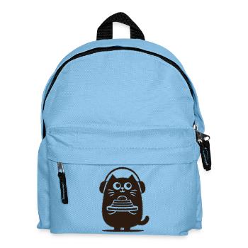 CatDJ with pancakes - Kids' Backpack - light blue - Front