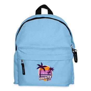 Sonnenuntergangspalmen – Sommerzeit - Kinder Rucksack - Hellblau - Vorne