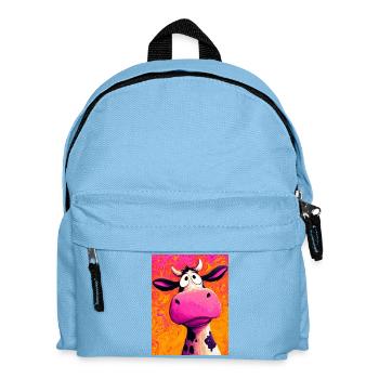 cow - Kids' Backpack - light blue - Front