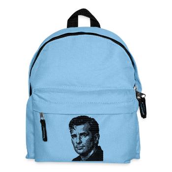 Jack Kerouac Halbtonporträt - Kinder Rucksack - Hellblau - Vorne