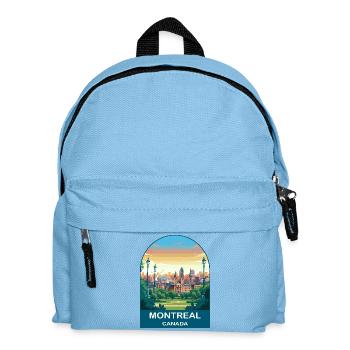 Montreal Canada Stadium Reiseplakat - Kinder Rucksack - Hellblau - Vorne