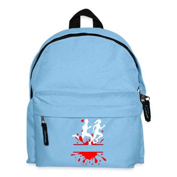 Mud Run Duo – Individuelles Splash-Design - Kinder Rucksack - Hellblau - Vorne