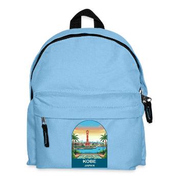 Kobe Japan Port Tower Vintage-Reisekunst - Kinder Rucksack - Hellblau - Vorne