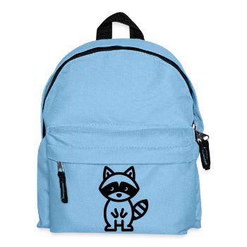 Waschbär - Kinder Rucksack - Hellblau - Vorne