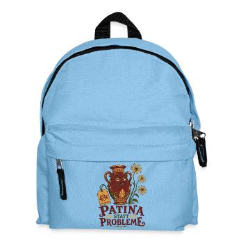 Patina instead of problems - Kids' Backpack - light blue - Front