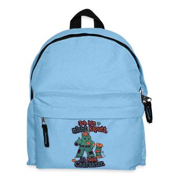 Ich bin nicht kaputt, ich habe Charakter - Kinder Rucksack - Hellblau - Vorne