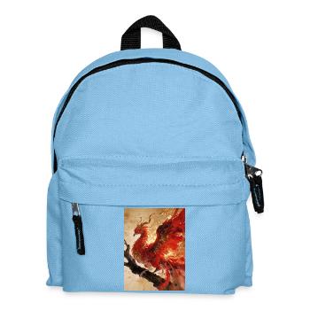 Das Herz des Phönix: Ewige Flamme - Kinder Rucksack - Hellblau - Vorne