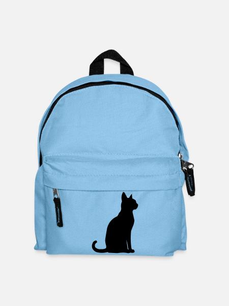 Katze Tier - Kinder Rucksack - Hellblau