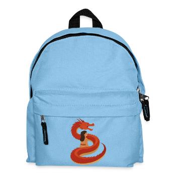 L’Étreinte du Dragon : Serpent de Feu & Demoiselle - Sac à dos Enfant - bleu clair - Devant