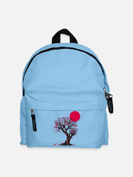 Karmesinblüten-Mondbaum - Kinder Rucksack - Hellblau