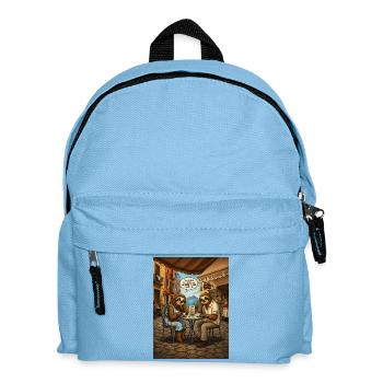 NAPoli – Coffee Ain't Working, I will take a nap - Kinder Rucksack - Hellblau - Vorne