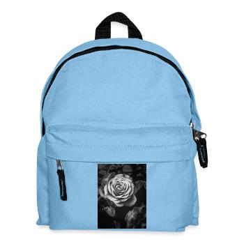 Gros plan rose noir et blanc - Sac à dos Enfant - bleu clair - Devant