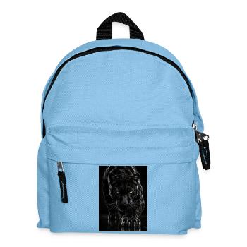 Schwarzer Schatten-Panther - Kinder Rucksack - Hellblau - Vorne