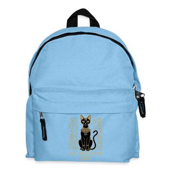 Still Worshipping Cats – Egyptian Cat Hieroglyphic - Kids' Backpack - light blue - Front