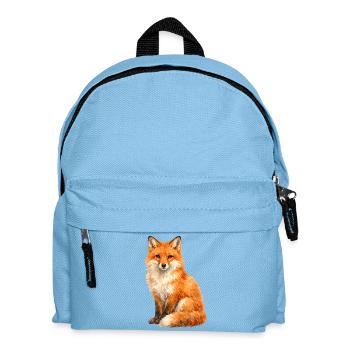 Watercolor Fox in the Forest - Kids' Backpack - light blue - Front