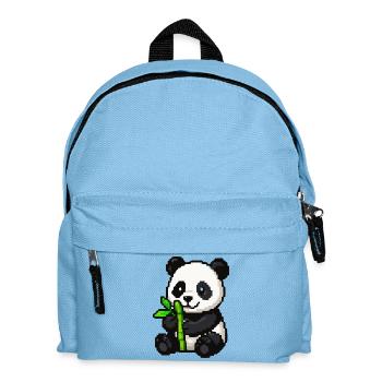 Pixel Panda with Bamboo - Kids' Backpack - light blue - Front