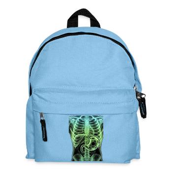 Röntgen Skelett Halloween Fussball - Kinder Rucksack - Hellblau - Vorne