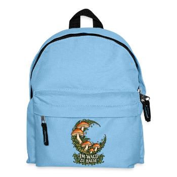 Pilzmond im Wald - Kinder Rucksack - Hellblau - Vorne