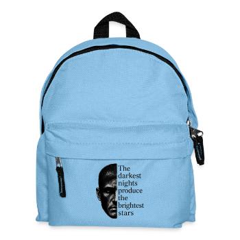 "Half face Light, Half Words" - Kids' Backpack - light blue - Front