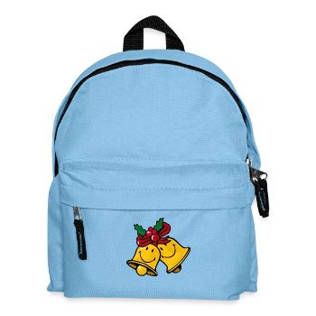 Smiley Christmas Bells - Kinder Rucksack - Hellblau - Vorne