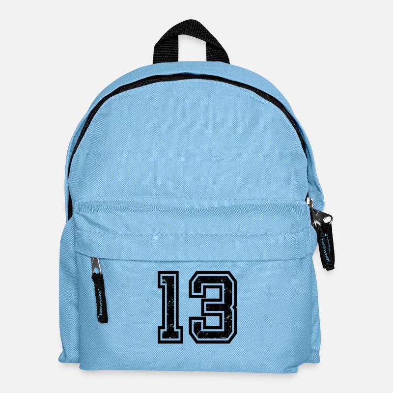 Cool Number 13 - 13 Years Old 13th Birthday Gift - Kids' Backpack - light blue