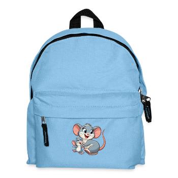Mouse mother with child frolicking - Kids' Backpack - light blue - Front