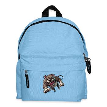 Pitbull-Angriffe - Kinder Rucksack - Hellblau - Vorne