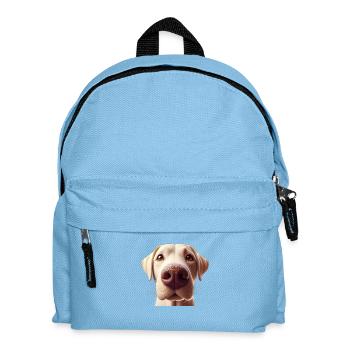 Hundekopf 6 beige - Kinder Rucksack - Hellblau - Vorne