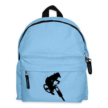 Downhill bike jump - Kids' Backpack - light blue - Front