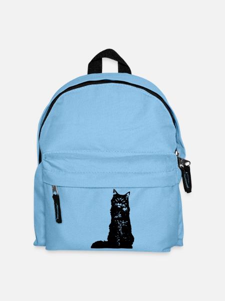 katze - Kinder Rucksack - Hellblau
