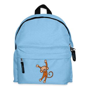 Affe Schimpanse - Kinder Rucksack - Hellblau - Vorne