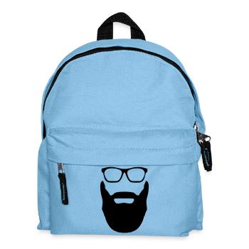 Beard And Glasses - Kids' Backpack - light blue - Front