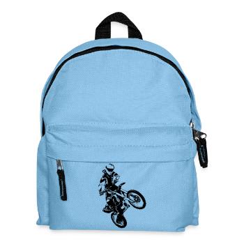 Dirtbike - Kinder Rucksack - Hellblau - Vorne