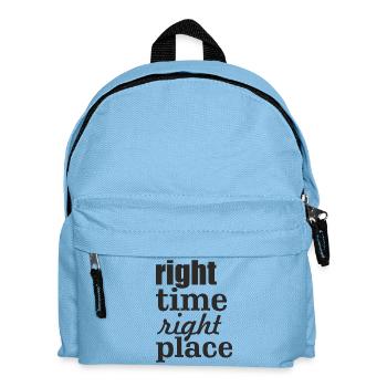 right time right place - Kids' Backpack - light blue - Front