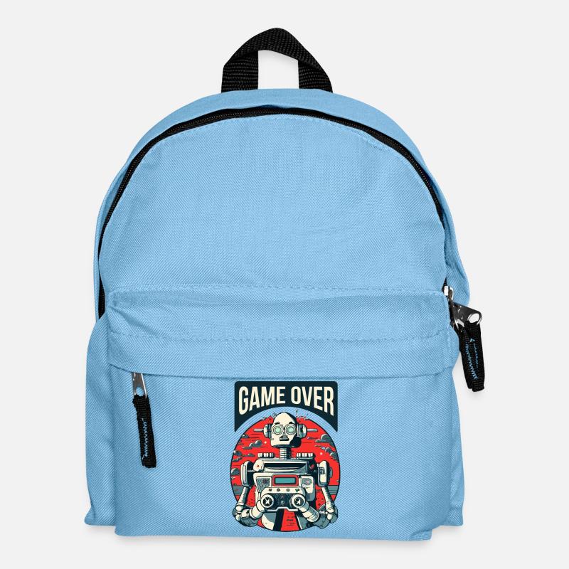 Game over robot - Kids' Backpack - light blue