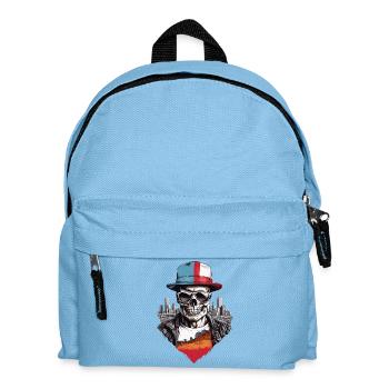 Totenkopf - Kinder Rucksack - Hellblau - Vorne