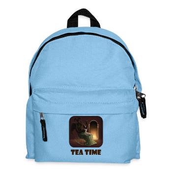 A well-deserved tea break for this well-known demon - Kids' Backpack - light blue - Front