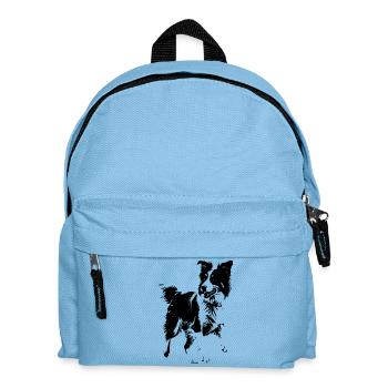 chien de race border collie - Sac à dos Enfant - bleu clair - Devant