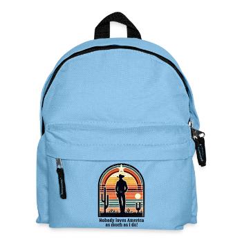 Cowboy - Kinder Rucksack - Hellblau - Vorne