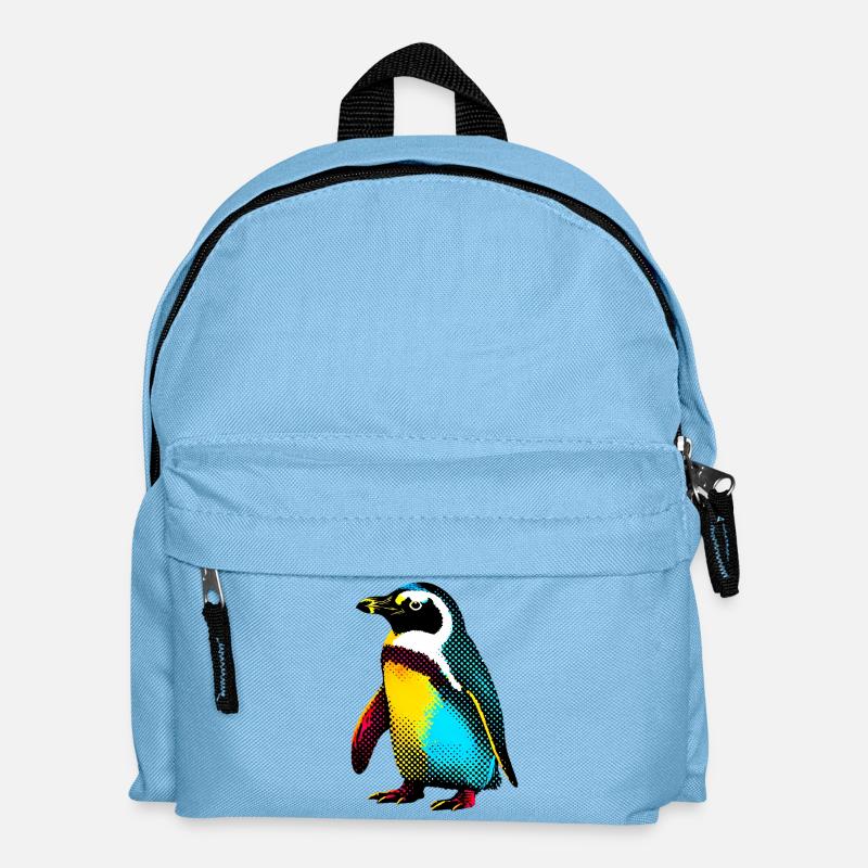 Pinguin - Kinder Rucksack - Hellblau