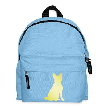 Chihuahua Hund Silhouette - Kinder Rucksack - Hellblau - Vorne