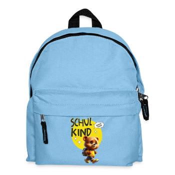 Schulkind Bärenstark kleiner Bär Bärenklasse - Kinder Rucksack - Hellblau - Vorne