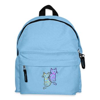 80s 90s Cats Cat Summer Child Kids Baby - Kids' Backpack - light blue - Front
