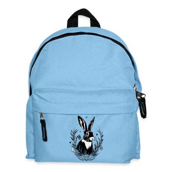 Ostara Bunny with Triple Moon and Pentagram - Kids' Backpack - light blue - Front