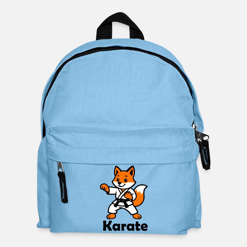 Karaté Renard - Sac à dos Enfant - bleu clair